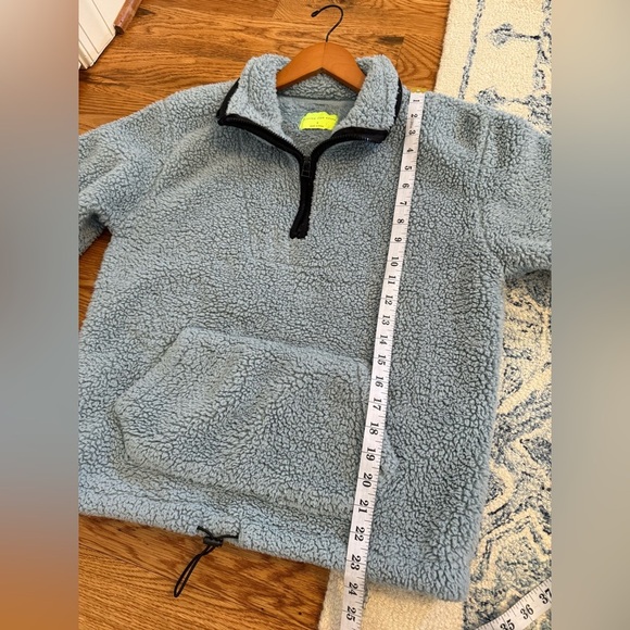 Playing for Keeps Blue Sherpa Fleece Pullover Quarter Zip size Small - Picture 11 of 11